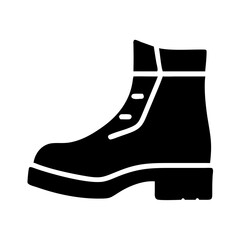 Vector art of a sturdy leather boot, perfect for hiking, work, or adding a rugged touch to any outfit