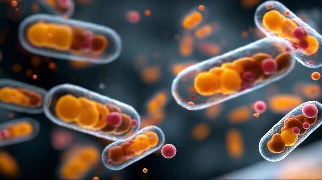 Exploring the fascinating world of bacteria and their unique structures in a detailed scientific animation