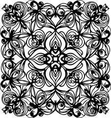 Fototapeta premium Intricate floral pattern design perfect for backgrounds, textiles, or digital art projects, adds an elegant touch, a vector graphic with detailed elements