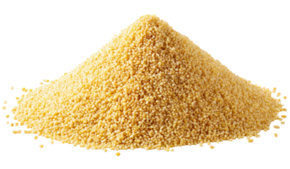 Pile of pale yellow couscous