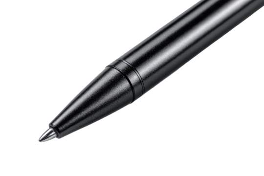 Close-up of a black pen tip