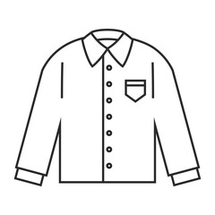 ワイシャツ、長袖、ボタン、洋服、ファッション、コーディネート、おしゃれのイラスト