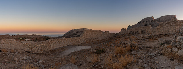 Archangelos Fort Castle Panorama at Sunset