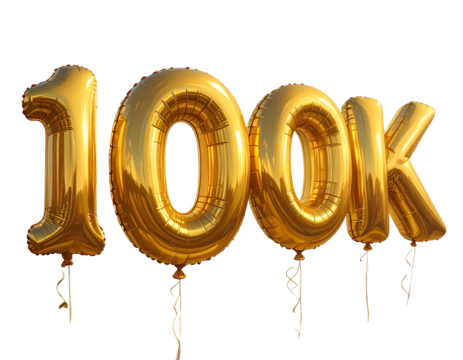 100K yazısı balon şeklinde 