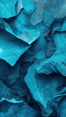 Obraz premium Abstract Blue Leaves Texture Background: Vibrant Botanical Pattern and Design for Eco-Friendly Art and Wallpaper