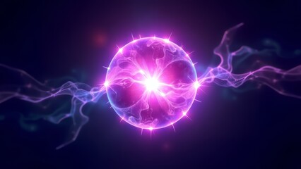 Obraz premium Plasma globe with glowing filament texture