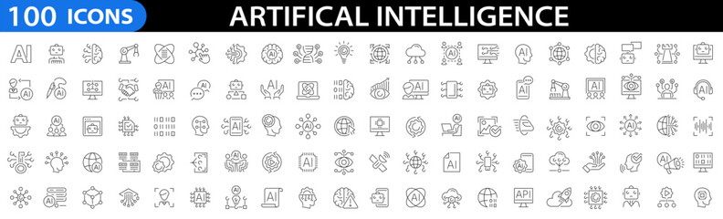 Copywriting line icon set. copywriter, marketing, content writing, editing, blog, article, email, storytelling, writer, author, folder and more. Vector illustration