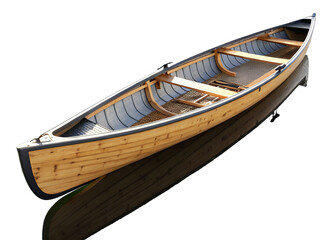 canoe on a isolated transparent background