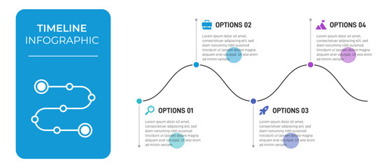 Progress bar featuring 4 arrow-shaped elements, symbolizing the four stages of business strategy and progression. Clean timeline infographic design template. Vector for mobile presentation.