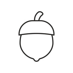 Acorn icon isolated on white background. Nut symbol modern, simple, vector, icon for website design, mobile app, ui. Vector Illustration
