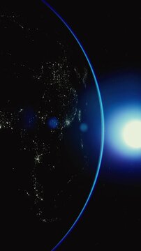 sunrise  over earth as seen from space