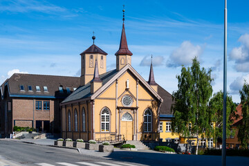 Fototapeta premium Church of Our Lady in the Norwegian city of Tromso