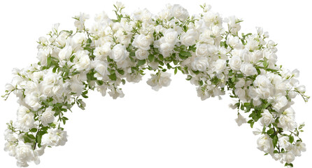 Elegant white floral archway