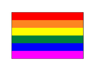 Rainbow flag blowing in the wind, gay pride, LGBT symbol waving banner