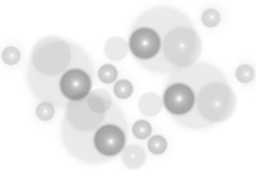 Abstract bokeh light effect isolated on transparent background for overlay design