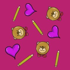 Orsetti,matite,cuori