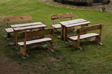 Resting place at Saint Anthony chapel in Javorn&iacute;k, South Bohemian Region, Czech Republic, Europe
