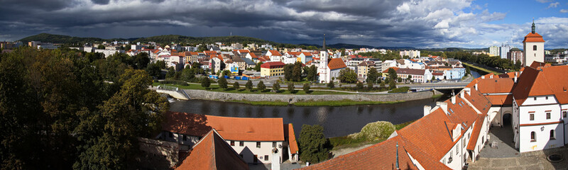 Fototapeta premium View of Strakonice from the tower 