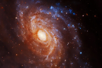 Red cosmic nebula. Elements of this image furnished by NASA © Artsiom P