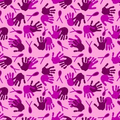 Breast cancer month seamless pink ribbon day mammogram pattern for medical accessories and medicine textiles
