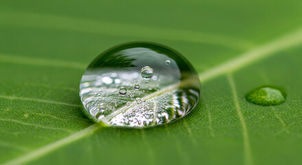 Water Droplet on Leaf
