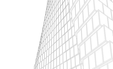 abstract architecture vector 3d illustration	
