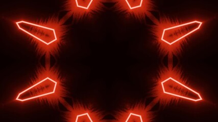 Abstract neon kaleidoscope acid mandala background glowing with octagonal symmetry, luminous fractal geometry evolving into futuristic radiant visual formations - Powered by Adobe