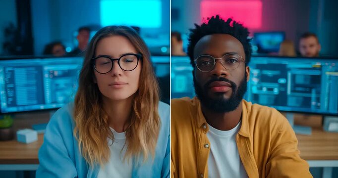 AI A/B Testing Lab Two Ad Variants Team Analyzing