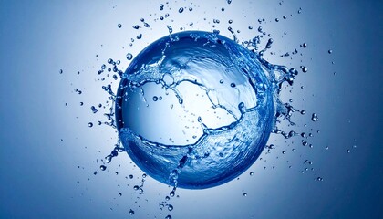 水 しぶき 球体 円 青 透明感 ハイスピード マクロ 液体 クリーン 新鮮 爆発 生命 地球 衝突 ダイナミック テクスチャ 水滴 リフレクション 環境