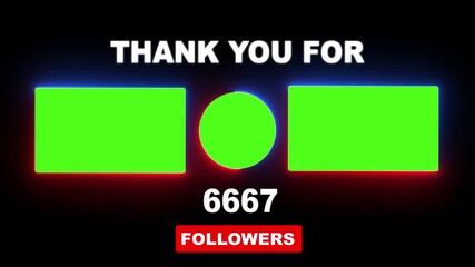 Thank you for 8000 followers. Celebrate with your fans ,Congratulations Social media 8k followers counting notification icon animation on alpha channel, Motion graphics - Powered by Adobe