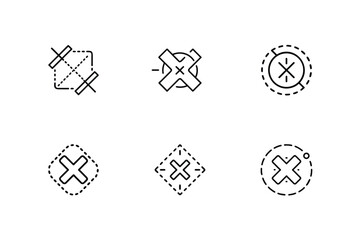 Close Button Icon Set, Menu Icon Bundle Collection, Minimal Close and Menu UI Icons, Modern Navigation Close Menu Symbols, Flat Close Button and Menu Icon Pack