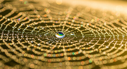 Spiderweb in Morning Light