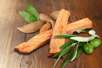 Chandan or sandalwood wooden sticks collection