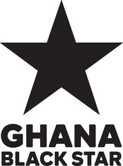 Ghana Black Star Vector Logo Emblem African Nation Football Team Symbol Typography © lok0077