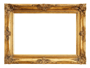 Gold ornate picture frame (8)