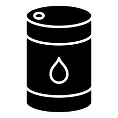Oil drum glyph solid icon