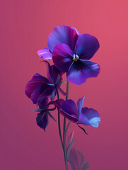 Close-up of a purple iris flower with delicate petals