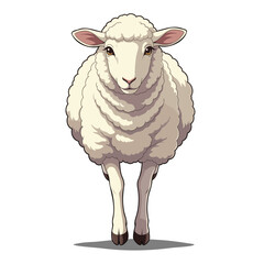 Sheep White Front Anime Cartoon