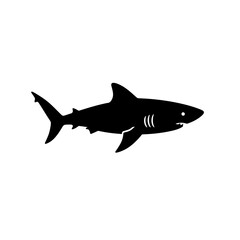 Obraz premium Vector Icon Nature Shark - A minimalistic shark icon vector design for your nature-themed projects, perfect for web, print, and more