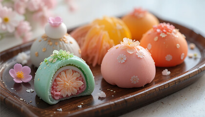 Artistic Japanese Sweets A Colorful Array of Wagashi Delights