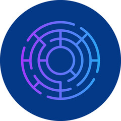 Maze icon for strategy and management, website, application, printing, document, poster design, etc