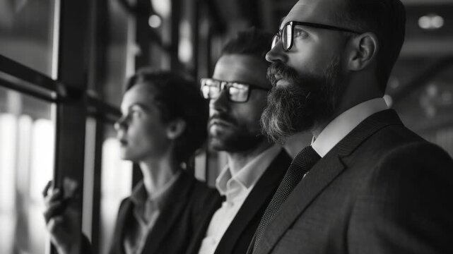 A group of professionals with focus on the future.