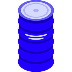 Illustration Of A Blue Battery Icon In Isometric Style With A Transparent Background Representing Power And Energy Storage Solutions
