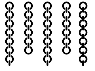 Obraz premium Chain art element or vector, clip art, and symbol. Flat design of element concept and simple design for decoration