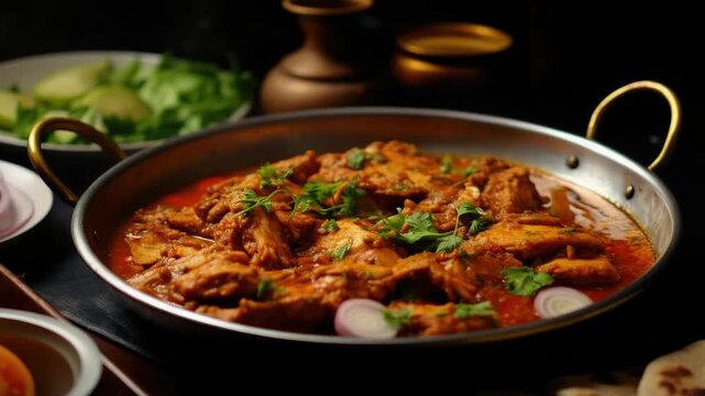 Indian cuisine with flavorful spices and herbs.