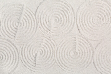 Texture of sand with lines. Zen concept