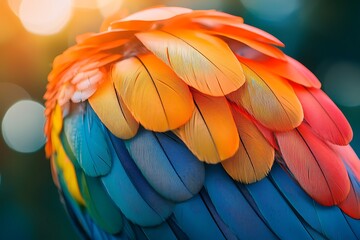 Obraz premium Bright tropical feathers macro high resolution picture