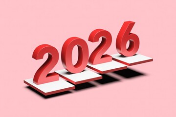 2026 typography – gradient mesh background, soft blur effect, modern digital composition