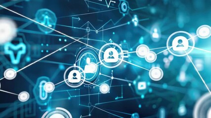 A high-tech abstract cyber security background featuring a holographic interface with lock and shield symbols. - Powered by Adobe