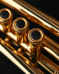 Naklejka premium Professional trumpet instrument view high resolution picture